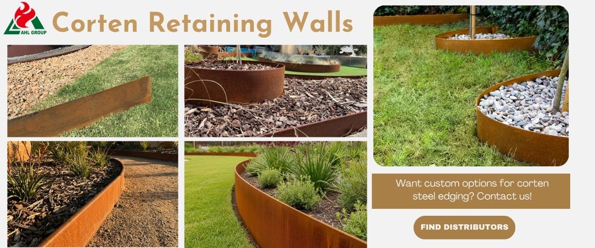 weathered steel edgings 